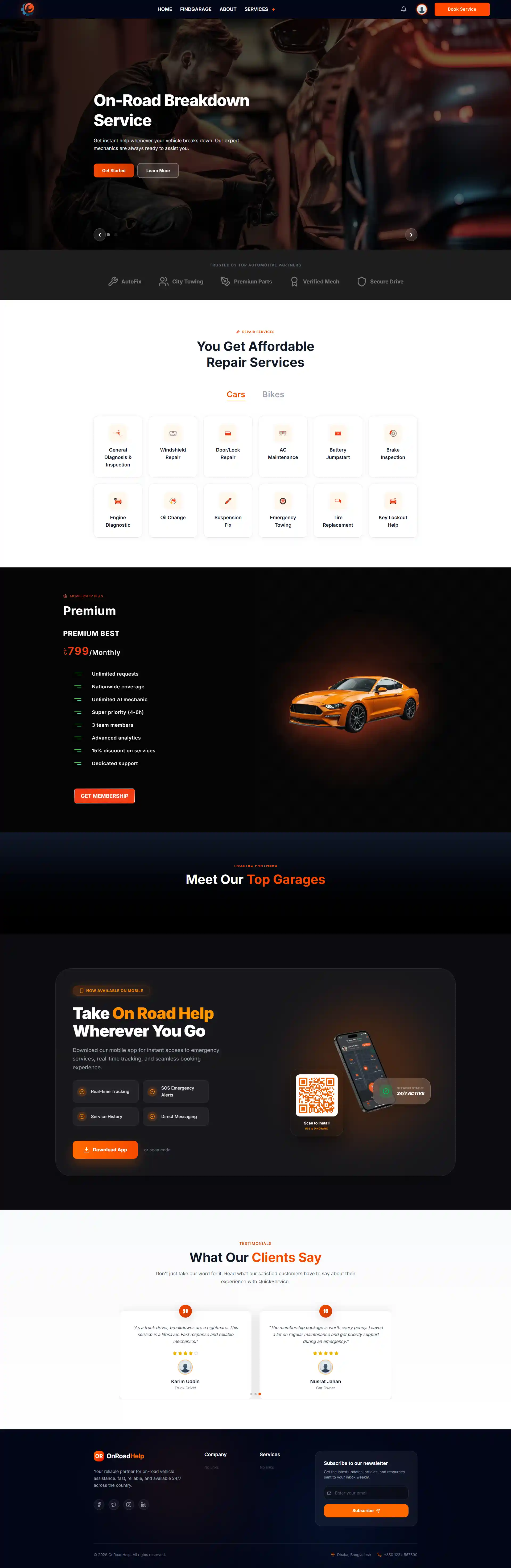 On-Road Vehicle Breakdown Service